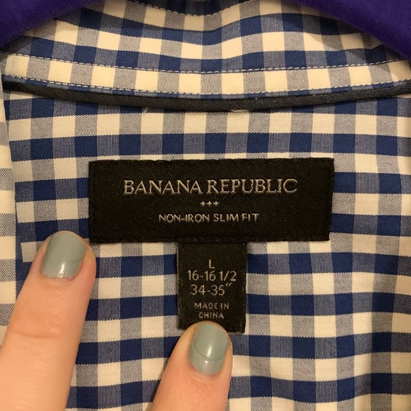 Two Banana Republic Men’s Dress Shirt Size Large - Picture 2 of 9